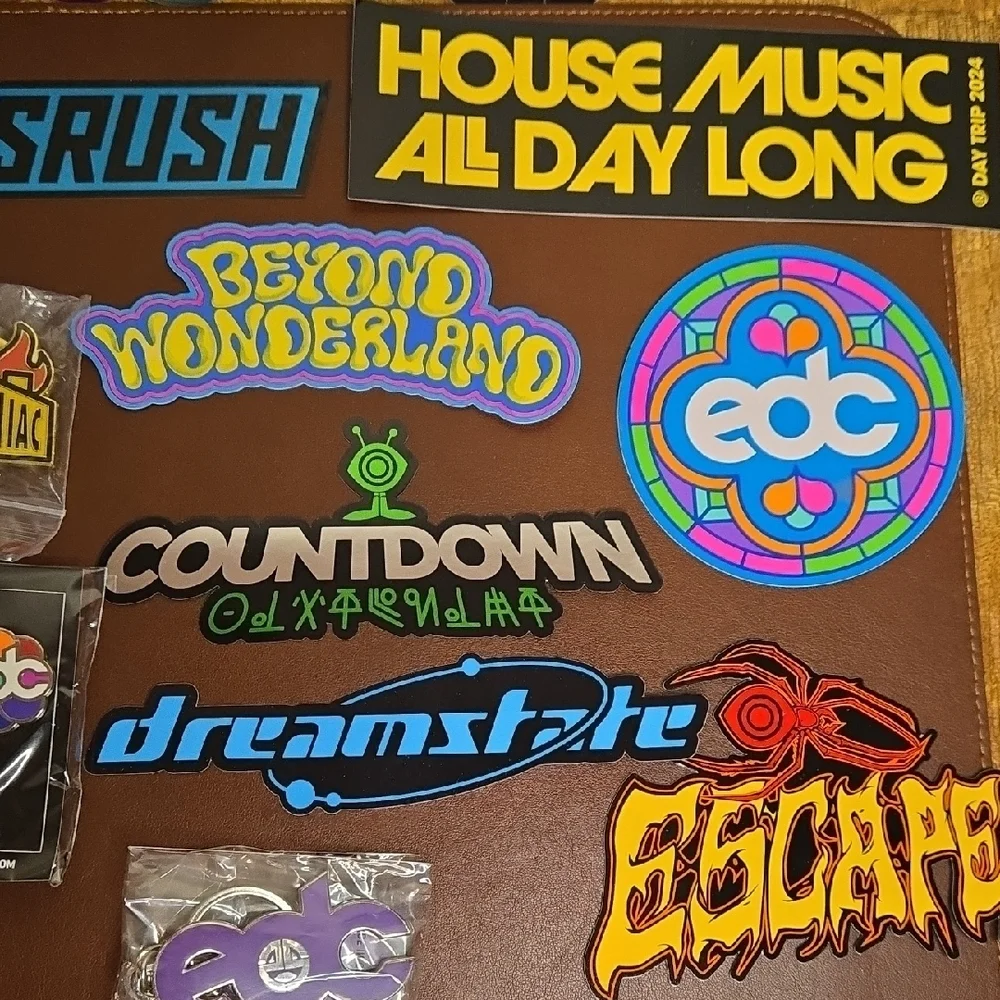 Insomniac EDC Sticker Pins And Key Chain Collection - Multicolor